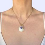 Handmade Gold Fish, Seashell, & Millefiori Charm Gold Necklace⭐️ Photo 0