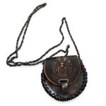 American Vintage Vintage - Handmade Tooled Leather Crossbody Bag - Women - Brown - Boho Festival Photo 0