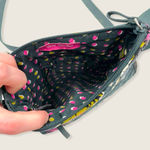 Vera Bradley Falling Flowers Green Fabric Mini Battery Wallet Crossbody Bag Photo 6