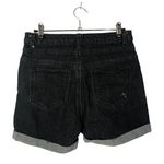 Modcloth Black Karaoke Seamstress Button Fly Denim Shorts 6 Photo 2