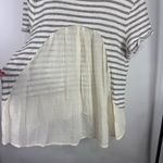 Cato Women's Gray & Ivory Striped Short Sleeve High Low Top Size XL Photo 7