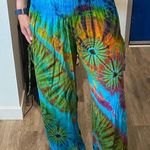 Free People Multicolor tie dye boho wide leg pants beach swim cover up medium large Photo 1