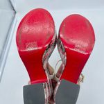 Christian Louboutin  Rare bella platform sandal white leather strappy tweed 41 Photo 7