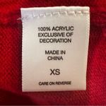 New York & Company Kiss Me Crewneck Sweater Women's XS Red Sequin Mistletoe Photo 4