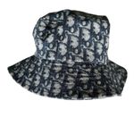 Dior Christian Monogram Bucket Hat Size 57 Blue Jacquard Photo 1