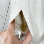 Urban Outfitters Linen Blend Babydoll Mini Dress Beige Small V Neck Button Photo 5