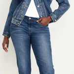 Old Navy  mid rise OG straight firethorn jeans, size 14 Photo 0