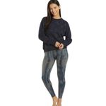 Spiritual Gangster Blue 100% Cotton Sweater Zodiac Bridget Pullover Medium Photo 1