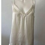 Aritzia Wilfred Cabrel Satin Cream Silky V neck strappy Camisole Tank Top L White Size L Photo 0