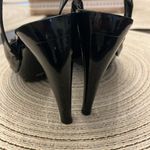 Burberry Patent Leather Slingback Pumps Italian Size 36 1/2 High Heel Photo 7