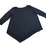 Jones New York Crewneck Tunic Top Size 14 Mixed Media Asymmetrical Hem Career Photo 0