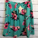 NWT‎ Yellowberry retro turquoise floral skirt Pink Size XL Photo 0