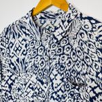 Lilly Pulitzer Sea View Peacock Button Down Shirt Size XL New White/Navy Photo 5