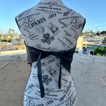 Guess Collection VTG leather tie-back bandana tube top w/ braided trim size L OS Photo 3