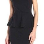 Kensie Black Capped Sleeve Peplum Dress XS NWT Photo 0