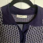 ZARA  chevron navy‎ knit sweater dress size large Photo 4