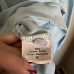JUMPER1234 Terry Cotton‎ Sweatshirt Sz 2 Small Oversized in Baby Blue Photo 4