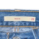 Levi's  Premium Denim Wedgie Straight Leg Jeans 28 Button Fly Mid Wash Distressed Photo 5
