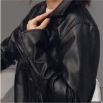 Anthropologie  Saige Faux Leather Moto Jacket in Black Size 3X NWT Photo 2