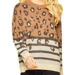Andree by Unit  women’s medium pullover long sleeve spotted leopard sweater NWOT Photo 10