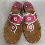 Jack Rogers Jack Rodgers Pink Leather Women's Flat Sandals 9 USED Photo 0