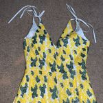 Dress the Population Sunny Floral Embroidery Tiered Dress Canary Yellow Small Photo 9