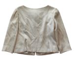 Ellen Tracy Linda Allard  Blazer Jacket Ivory Size 6P Petite Zip Front office Photo 9