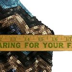 Tulle Women's Medium Sleeveless Crew Neck Sequin Sheath Dress Blue Brown Black Photo 5