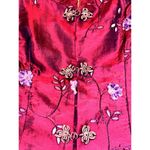 Zi Qing Ge Embroidered Floral Chinese Style Jacket Wine Purple Frog Closures LG Photo 10