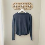 Urban Outfitters  Thermal Twist-Front Top Gray Sz Small Photo 6