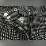 Chocolate Black and White Small Polka Dot Women's Trousers (503) Size M Photo 8