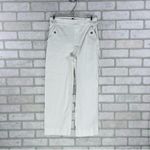 Spanx White Stretch Twill Cropped Wide Leg Pants Size M Style 20312R Photo 5