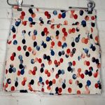 Zac And Rachel Skort Size 8 White Red Blue Polka Dot Stretch Mini Skirt Shorts Photo 0