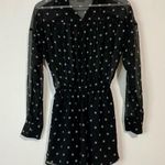 The Fifth Label Women’s Long Sleeve Button Front Romper Black White XXS NWOT Photo 8
