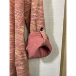 L.L. Bean‎ Womens Sweater Top Roll Tab Sleeve Cotton Heathered Pink Size XL Photo 2