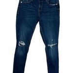 Old Navy womens dark wash rockstar super skinny distressed blue jeans size 2 emo Photo 0