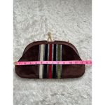 Vintage 70s Made Italy Tortoiseshell Velvet Crossbody Purse Bag Brown Designer Photo 9