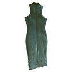 Papaya  Green Halter Neck Sheath Midi Dress Photo 6