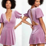 l*space NWT L* Dress Ruby Velvet Mini Dress Velvet Ribbed Mini Dress Size Large Photo 1