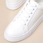 NEW! Lulus Sneakers Classic White Sneakers for Women size 11 Photo 3