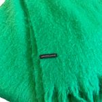 Saks 5th Avenue Saks Fifth Avenue Kelly Green Fuzzy Scarf Fringe Oversized Cozy Warm Bold Photo 5