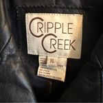 Cripple Creek Leather Suede Snap Down Western Style Shirt Black Size XL Photo 1