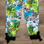 Seafolly Beach Summer Mid Rise Resort Rayon Ankle Tie Pants Blue Green Small Photo 3