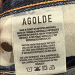 AGOLDE WOMENS 30 Distressed Blue Denim Mini Skirt Photo 7