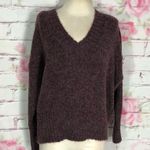 Abound 🔥5 for $25 sale🔥  burgundy NWT fuzzy furry v neck sweater Photo 1