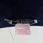 Gretchen Scott Navy Blue Pink Embroidery V Neck Gauze Pockets Tunic Dress LARGE Photo 8