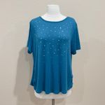 Juicy Couture Teal Top with Silver Studs Size Large Photo 5