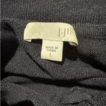 J.Jill Black Lace Up Crewneck Sweater Top Size Large Photo 3