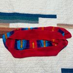 Vintage Kayak Print Silk Infinity Scarf Red Photo 1