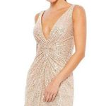 Mac Duggal NWT Ieena for  Front Twist Plunging Sequin Mini Dress Size 2 Photo 0